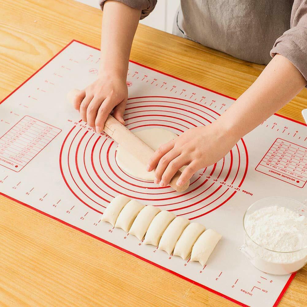 Silicone Non-stick Roll Pad Cake Dough Mat Pastry Clay Fondant Baking Mat Xl