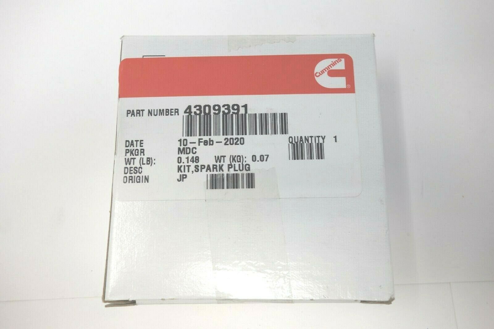 Cummins Genuine Oem Spark Plug Kit 4309391 (isx12 G & Isl) *new* (free Shipping)