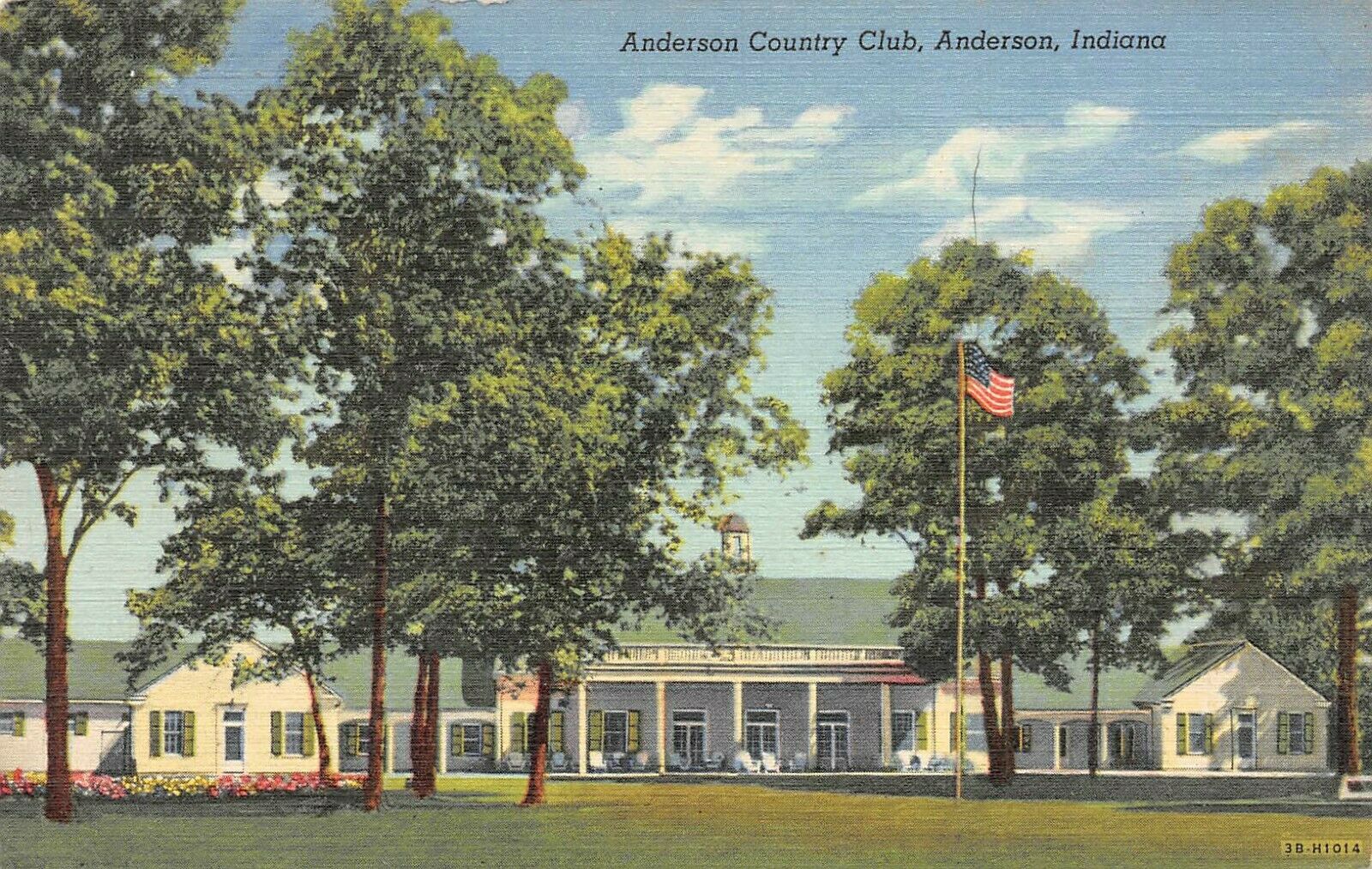 C6423 Anderson Country Club, Anderson In - 1943 Teich Linen Postcard # 3b-h1014