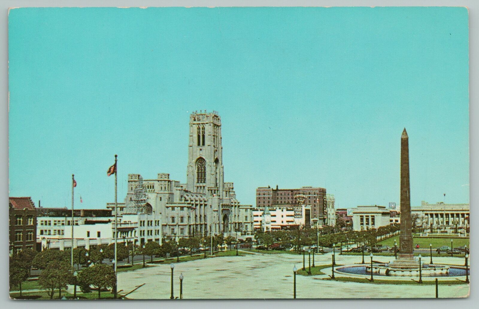 Indianapolis Indiana~obelisk Square~vintage Postcard